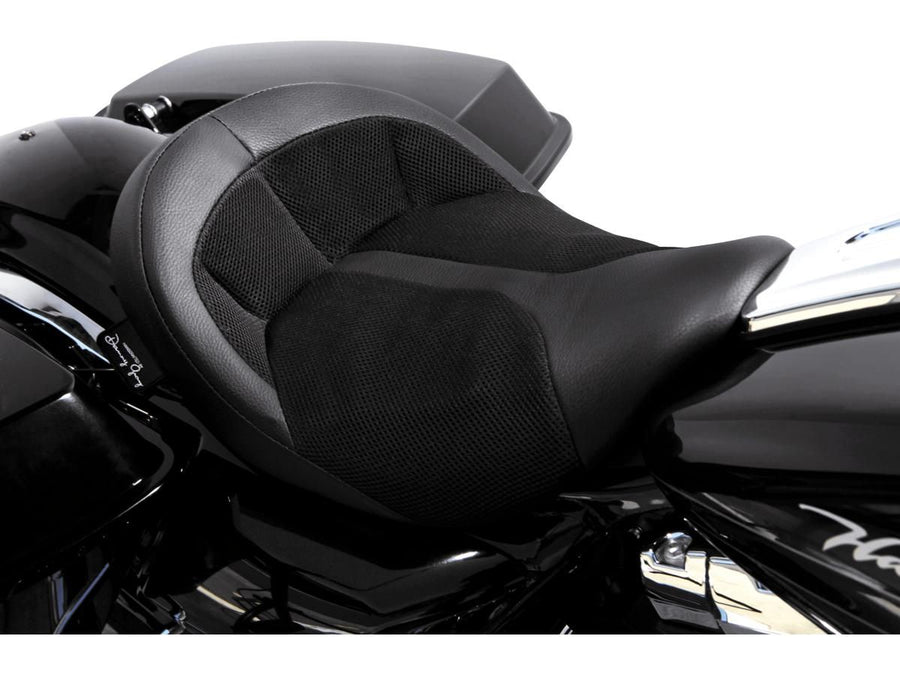 Harley Davidson Touring [2008-2025]-Bigist Solo Air-2 seat black