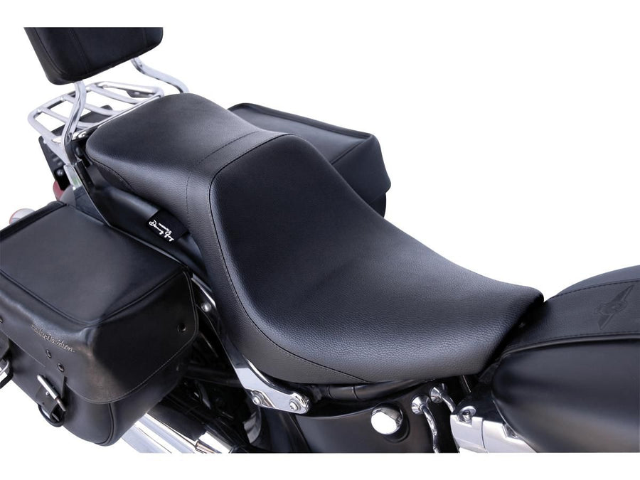 Harley Davidson Flstf [2014-2017]-Lowist 2-up vinyl seat black vinyl