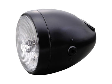 Harley Davidson - Vintage 5 3/4 "koplamp zwart poeder -coated H4 - 0