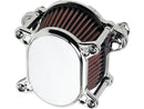Harley Davidson Dyna [1999-2017] -omega Smooth Air Filter Chrome-1