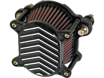 Harley Davidson Dyna [1999-2017] -omega v-fin luchtfilter zwart