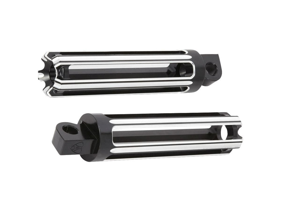 Harley Davidson Sportster [1991-2020] – 10-Gauge Fußrasten Schwarz Eloxiert
