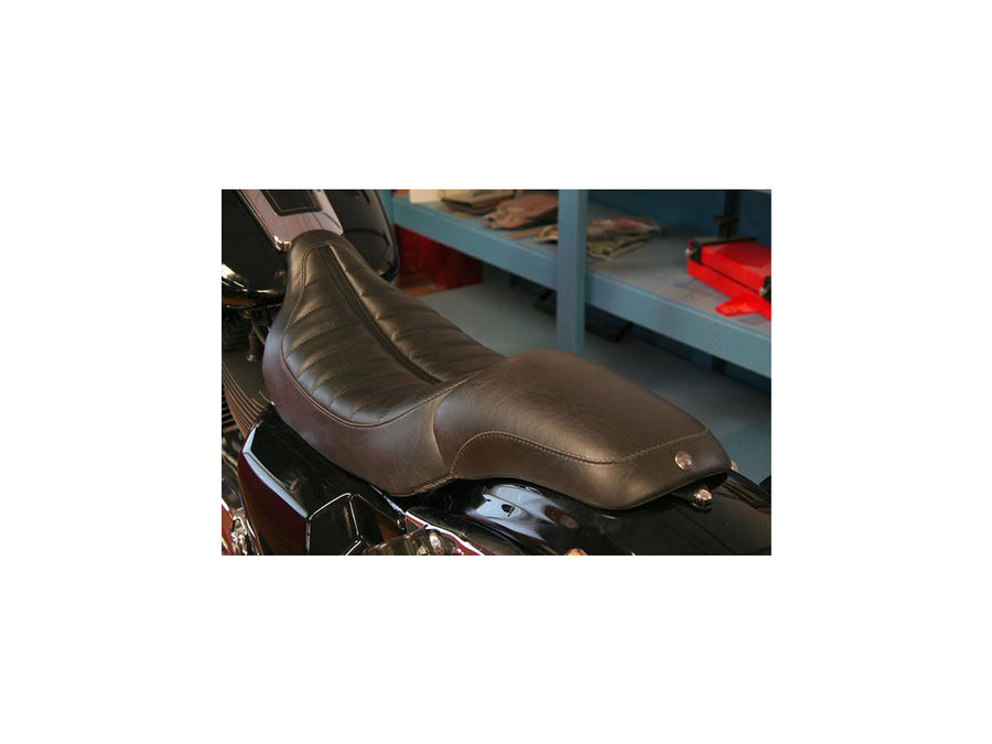 Harley Davidson Touring [2008-2025] – FL Solositz Glattes Soziuspolster Schwarz Vinyl