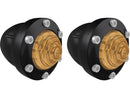 Harley Davidson – Tracker LED Blinker Schwarz Glanz Bernsteinfarbene LED-4