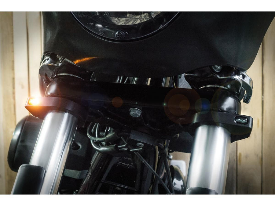 Harley Davidson MM FORK Tubes [1947-1949]-ZC-Line Micro Led Blinker Black