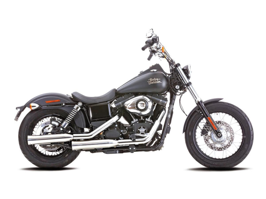 Harley Davidson Dyna [2006-2016]-Double grooves slipjes-op gepolijste geluiddemper