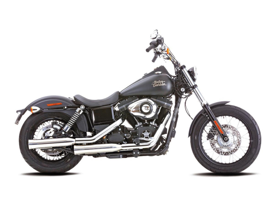 Harley Davidson Dyna [2006-2016]-Double grooves slipjes-op gepolijste geluiddemper