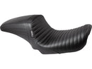 Harley Davidson Dyna [2006-2017] -kickflip-stoel gevouwen naad van zwart vinyl-1