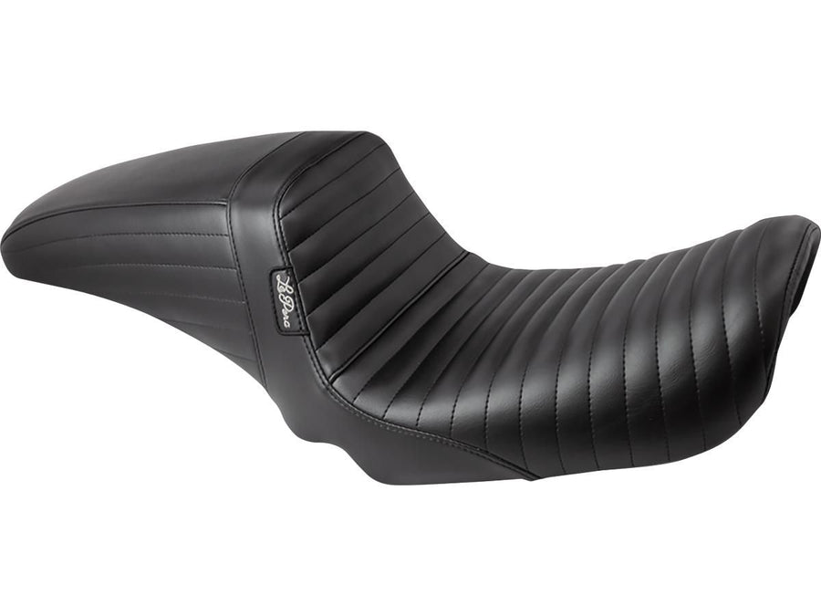 Harley Davidson Dyna [2006-2017] -kickflip-stoel gevouwen naad van zwart vinyl