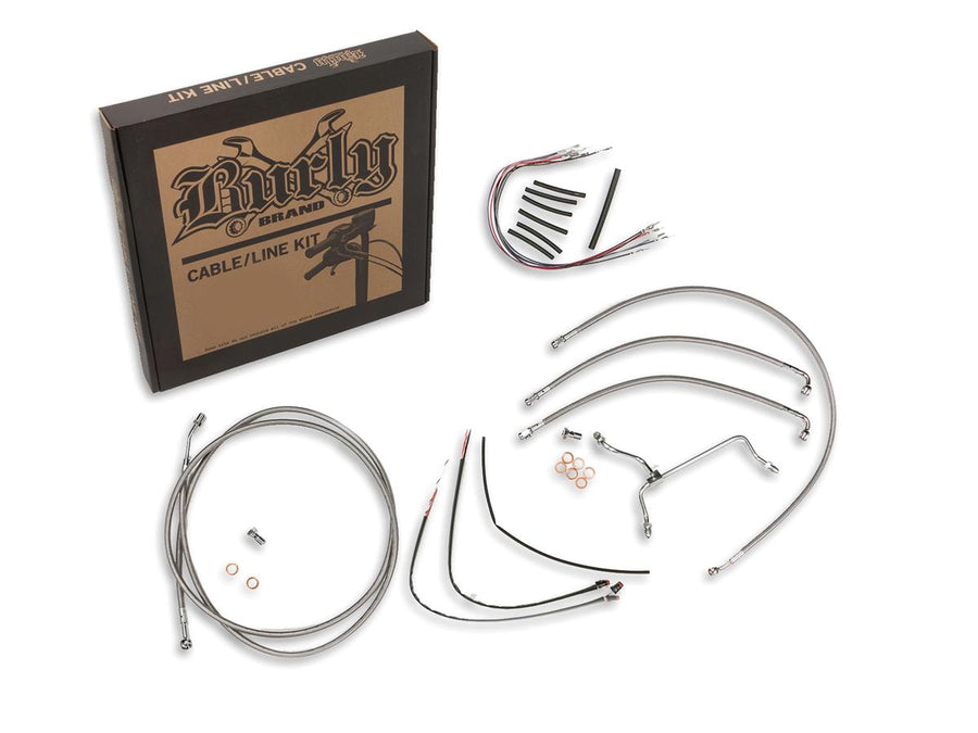 Harley Davidson Fltruse [2015-2016]-18 "Gorilla bar cable set made of stainless steel ...