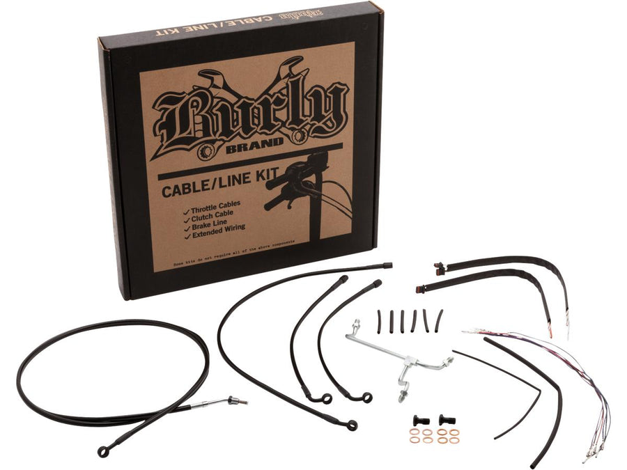 Harley Davidson Fltruse [2015-2016] -18 "Gorilla Bar Cable Set Black Vinyl ABS