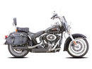 Harley Davidson FLDE [2018-2020]-Double grooves Slip-on silencer black satin-1