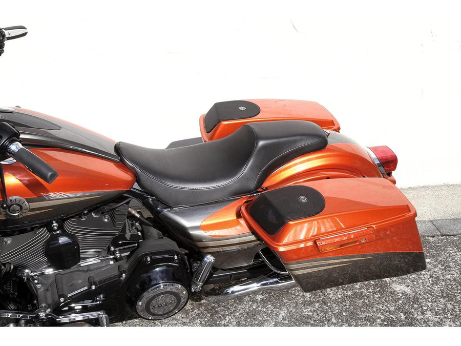 Harley Davidson Touring [2009-2025] -Gunfighter Glad stoel Zwart synthetisch leer