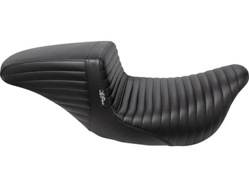Harley Davidson Touring [2008-2025] – Kickflip Sitz Gefaltete Naht Schwarzes Vinyl
