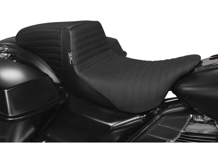 Harley Davidson Touring [2008-2025] – Kickflip Sitz Gefaltete Naht Gripp Tape Schwarz
