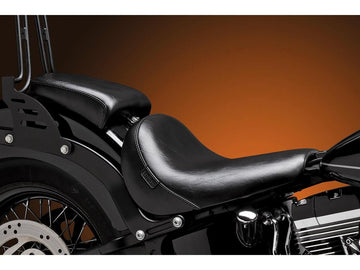 Harley Davidson FXS [2011-2012] – Bare Bones Soziuspolster Glattes Schwarzes Vinyl - 0