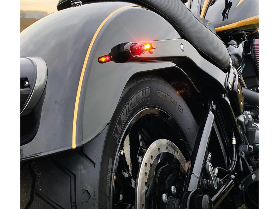 Harley Davidson Softail [1993-2024] – Winglet Micro LED Blinker Schwarz Eloxiert