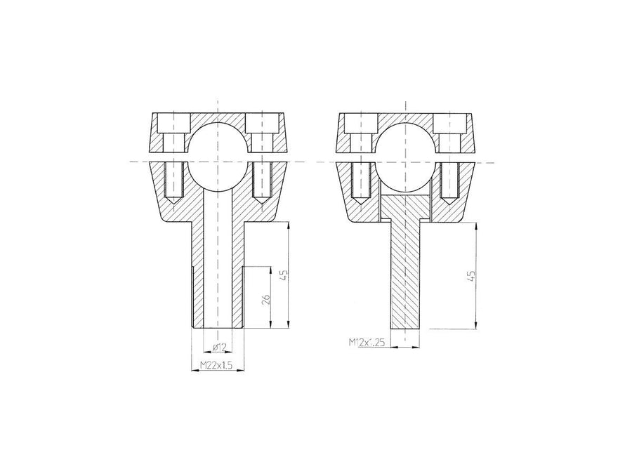 Harley Davidson FXDF [2014-2017] – Old Style 1,25" Lenker gebohrt für interne