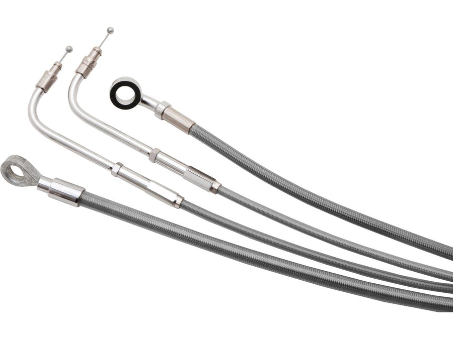 Harley Davidson Touring [2017-2020] -15 "Excavator Bar Cable Set Black Vinyl ...