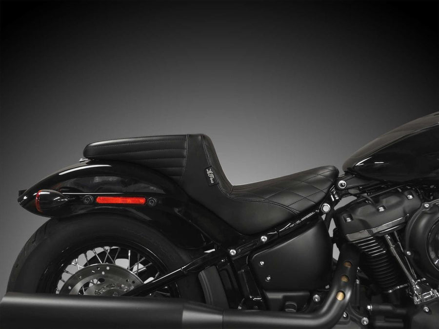 Harley Davidson FLSL [2018-2021] -kick-flip stoel gevouwen naad van zwart vinyl