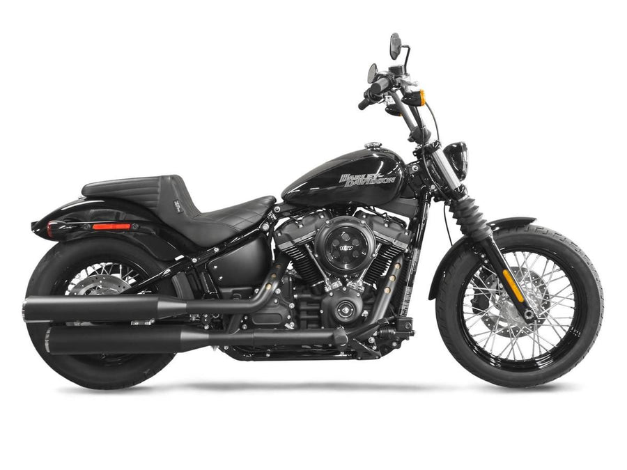 Harley Davidson FLSL [2018-2021] -kick-flip stoel gevouwen naad van zwart vinyl