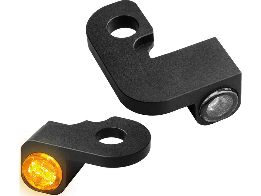 Harley Davidson Touring Hinweis [1990-2008] – NANO Serie LED Blinker Schwarz Eloxiert