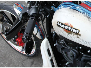 Harley Davidson Touring [2008-2024] – Logo Griffe Schwarz Pulverbeschichtet 1" Gaszug - 0