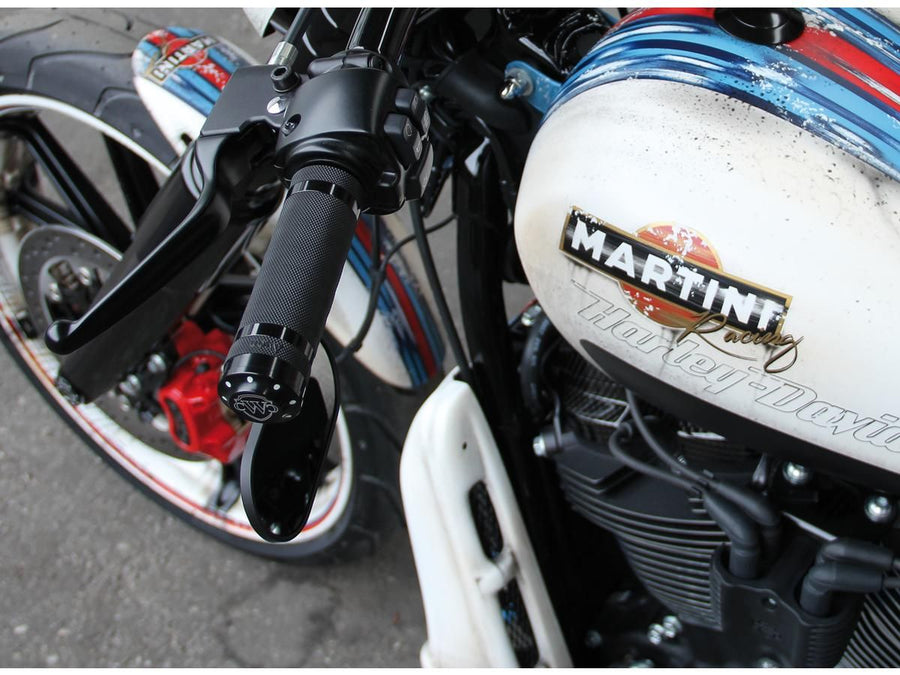 Harley Davidson Touring [2008-2024]-Logo handle black powder-coated 1 "gas train