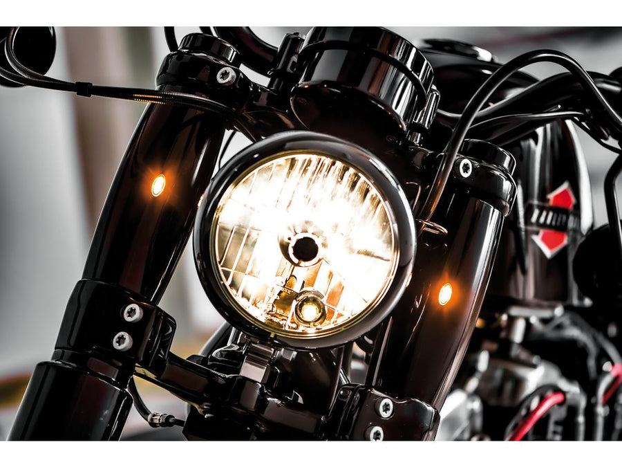 Harley Davidson Dyna [2006-2017]-Athene fork tube covers at the top with integrated