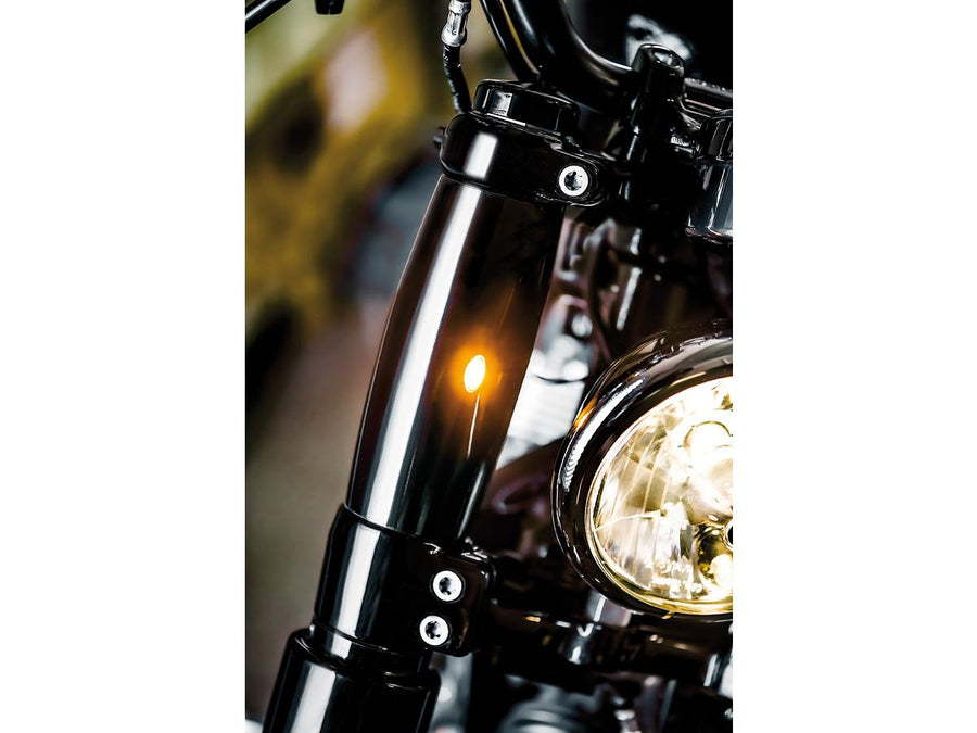 Harley Davidson Dyna [2006-2017]-Athene fork tube covers at the top with integrated