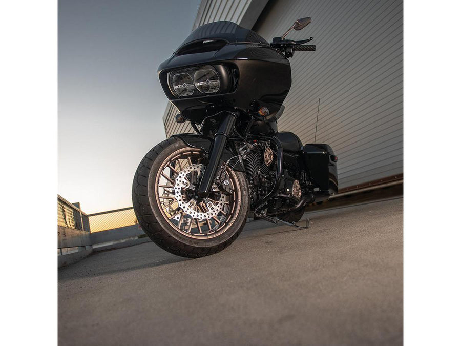 Harley Davidson Touring [1993-2013]-Fat tires Billet fork protector Chrom