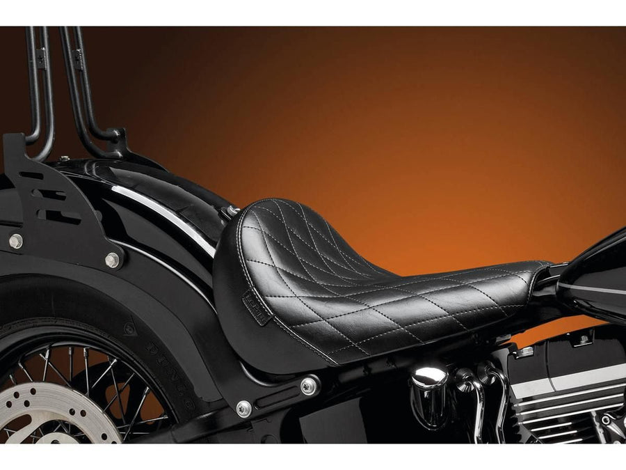 Harley Davidson FLS [2016-2017] – Bare Bones Solo Sitz Diamond Stitch Schwarzes Vinyl
