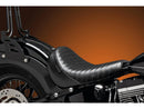 Harley Davidson FLS [2016-2017] -Bare Bone's solo-stoel gevouwen naad van zwart vinyl-3