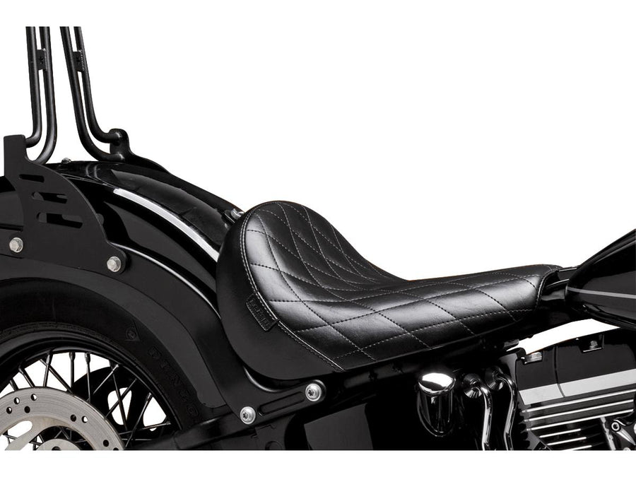 Harley Davidson Fxlrs [2020-2025]-Bare Bones Solo Seat Diamond Stitch Schwarzes