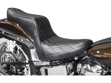 Harley Davidson Softail [1984-1999] – Cherokee Sitz Diamantsteppung Schwarzes Vinyl