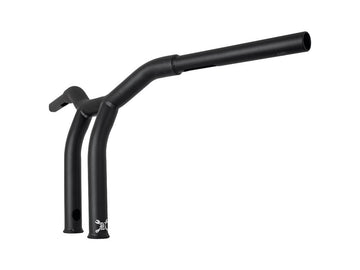 Harley Davidson Sportster [1982-2020] -10 "Dominator Raked Bar Lenker 4-Hole Black Black