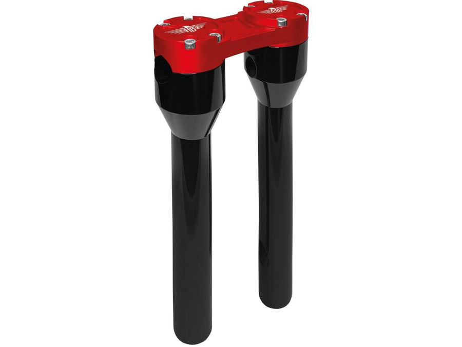 Harley Davidson FX [1974-1978] – 12" Club-Style Gerade Riser mit roter Klemme Schwarz