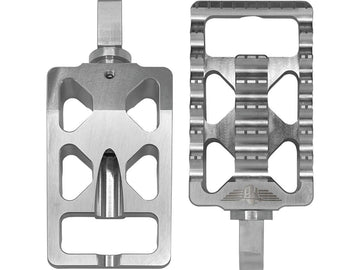 Harley Davidson Softail [2018-2025]-MX V1 footrest silver anodized - 0