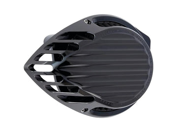 Harley Davidson Softail [2016-2017] -ribbed luchtfilter zwart geanodiseerd