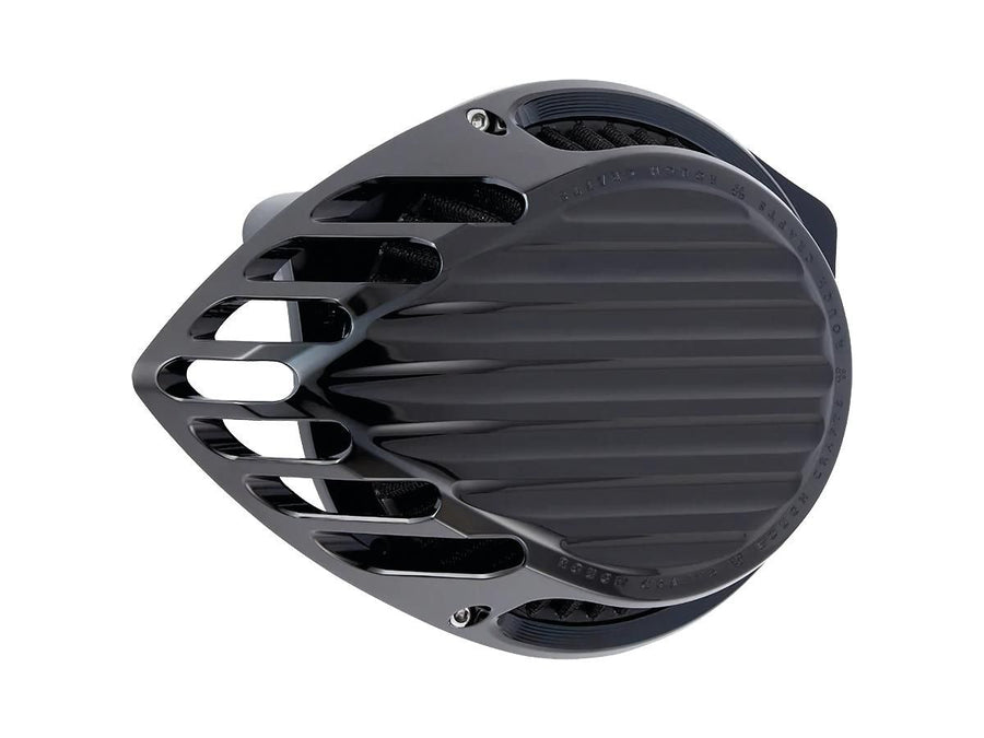 Harley Davidson Softail [2016-2017] – Gerippter Luftfilter Schwarz Eloxiert