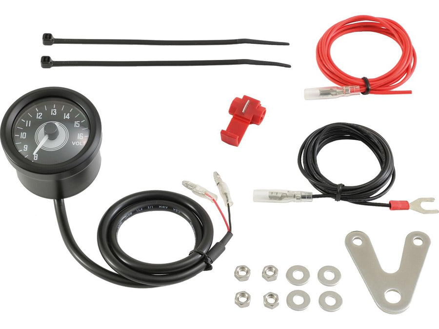 Harley Davidson – Velona 48 Voltmeter Modernes Design (Typ A) Schwarz