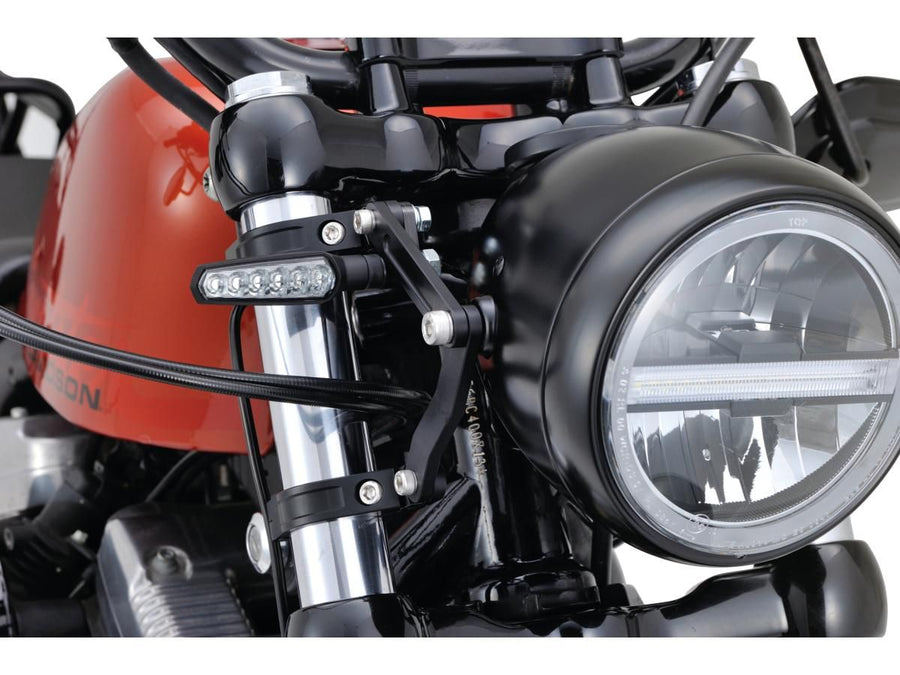 Harley Davidson – Verstellbare CNC Scheinwerferhalterung 39mm Gabelmontage Schwarz
