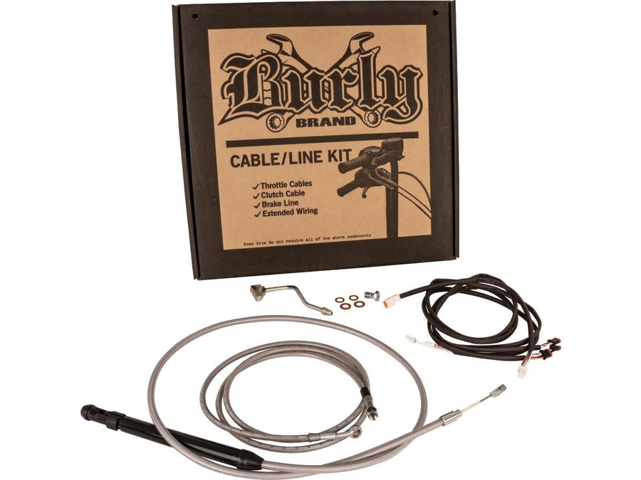 Harley Davidson Flhrxs [2021-2025]-14 "Gorilla bar cable set stainless steel clear ...