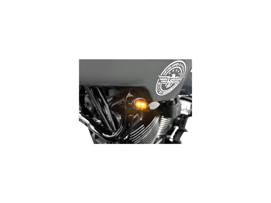Harley Davidson FXLRST [2022-2025] -MICRO ST-serie LED BLinker, geanodiseerd zwart