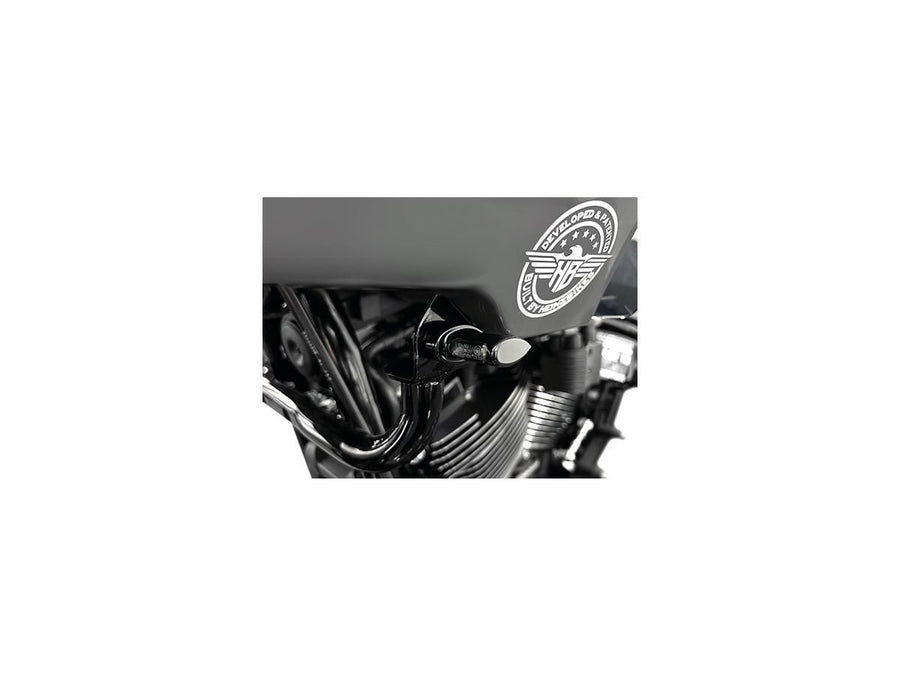 Harley Davidson FXLRST [2022-2025] -MICRO ST-serie LED BLinker, geanodiseerd zwart