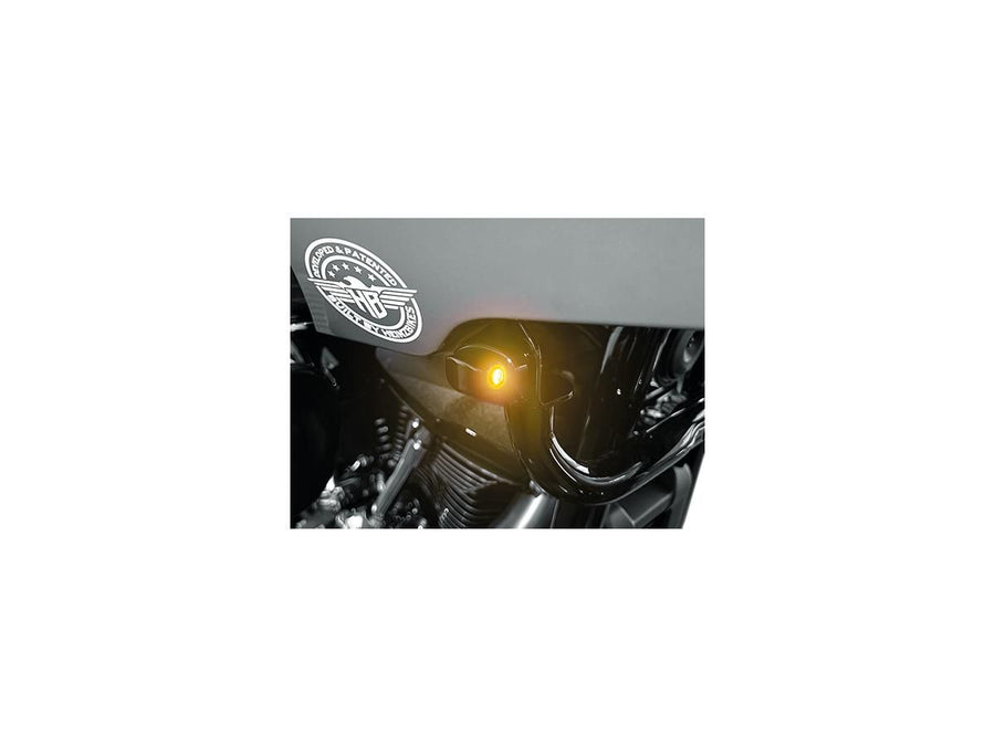 Harley Davidson FXLRST [2022-2025] – Nano ST Series LED-Blinker, eloxiertes Schwarz