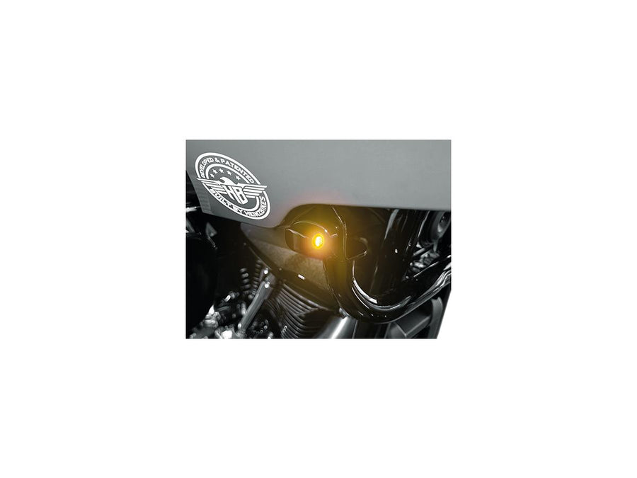Harley Davidson FXLRST [2022-2025] – Nano ST Series LED-Blinker, eloxiertes Schwarz