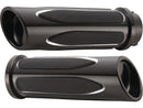 Harley Davidson Sportster [1976-2020] – Deep Cut Komfortgriffe Schwarz Eloxiert 1"-1