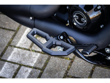 Harley Davidson Softail [2018-2025]-Mini free board footrest set black satin - 0