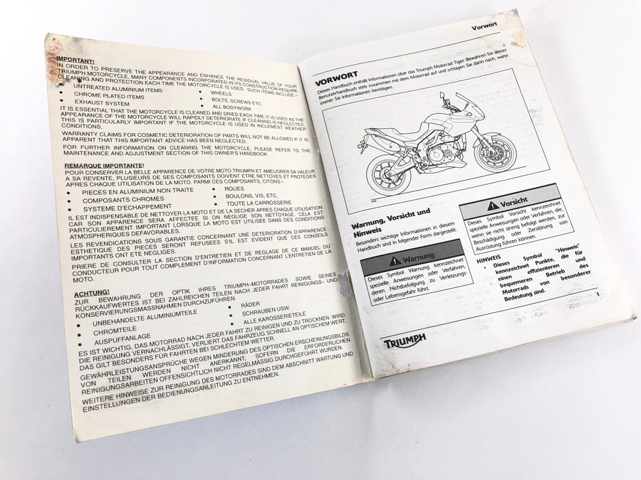 Triumph Tiger 1050 115ng [2016] - Operationele instructies